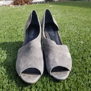 Gray suede shoes